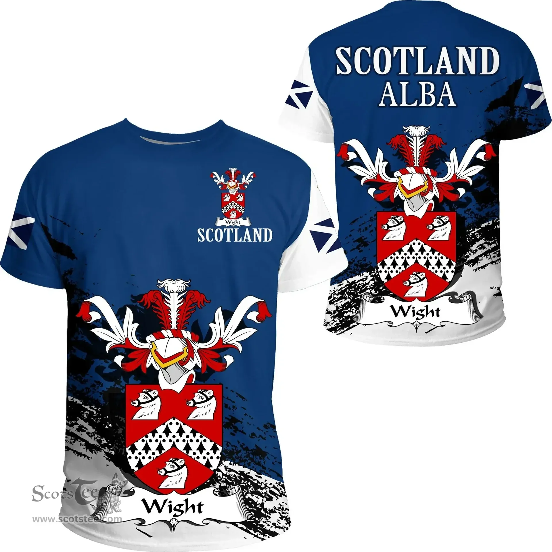 Scottish Wight Clan Scottish Family Crest Scotland Alba Thistle T Shirt