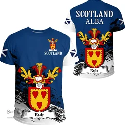 Scottish Rule Clan Scottish Family Crest Scotland Alba Thistle T Shirt