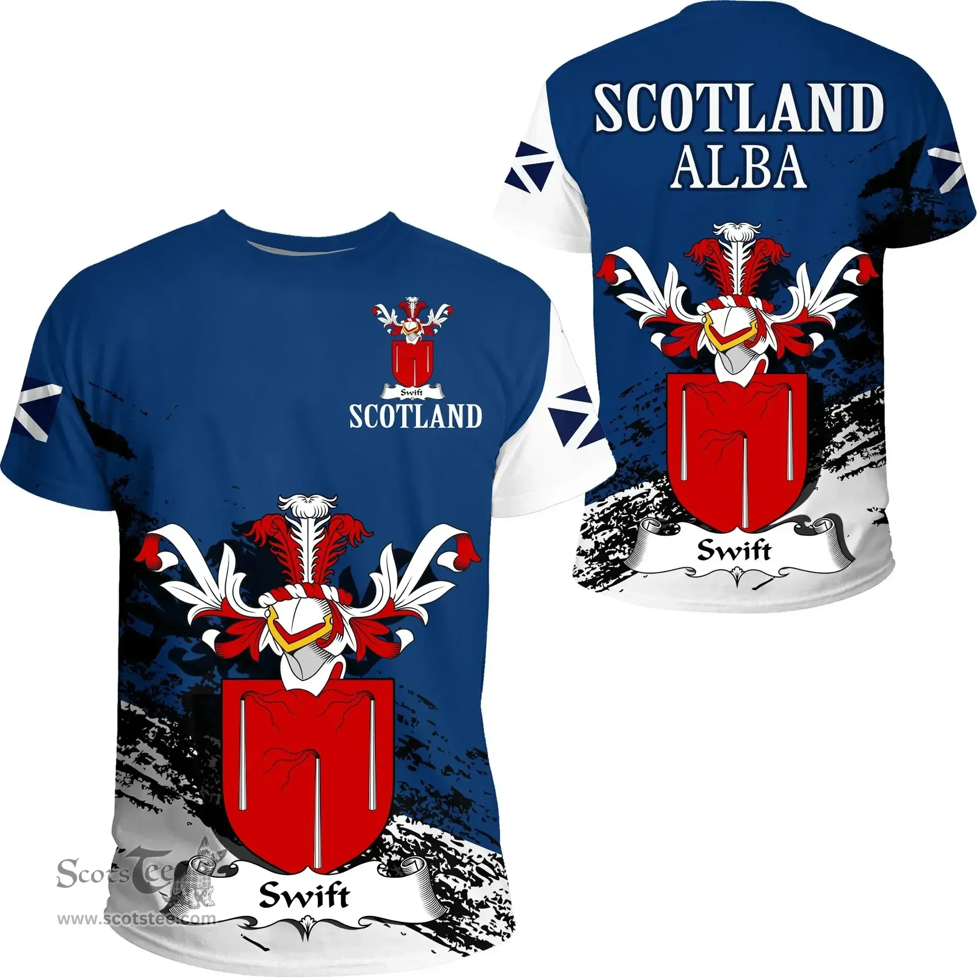 Scottish Swift or Swifte Clan Scottish Family Crest Scotland Alba Thistle T Shirt