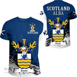 Scottish Soote Clan Scottish Family Crest Scotland Alba Thistle T Shirt