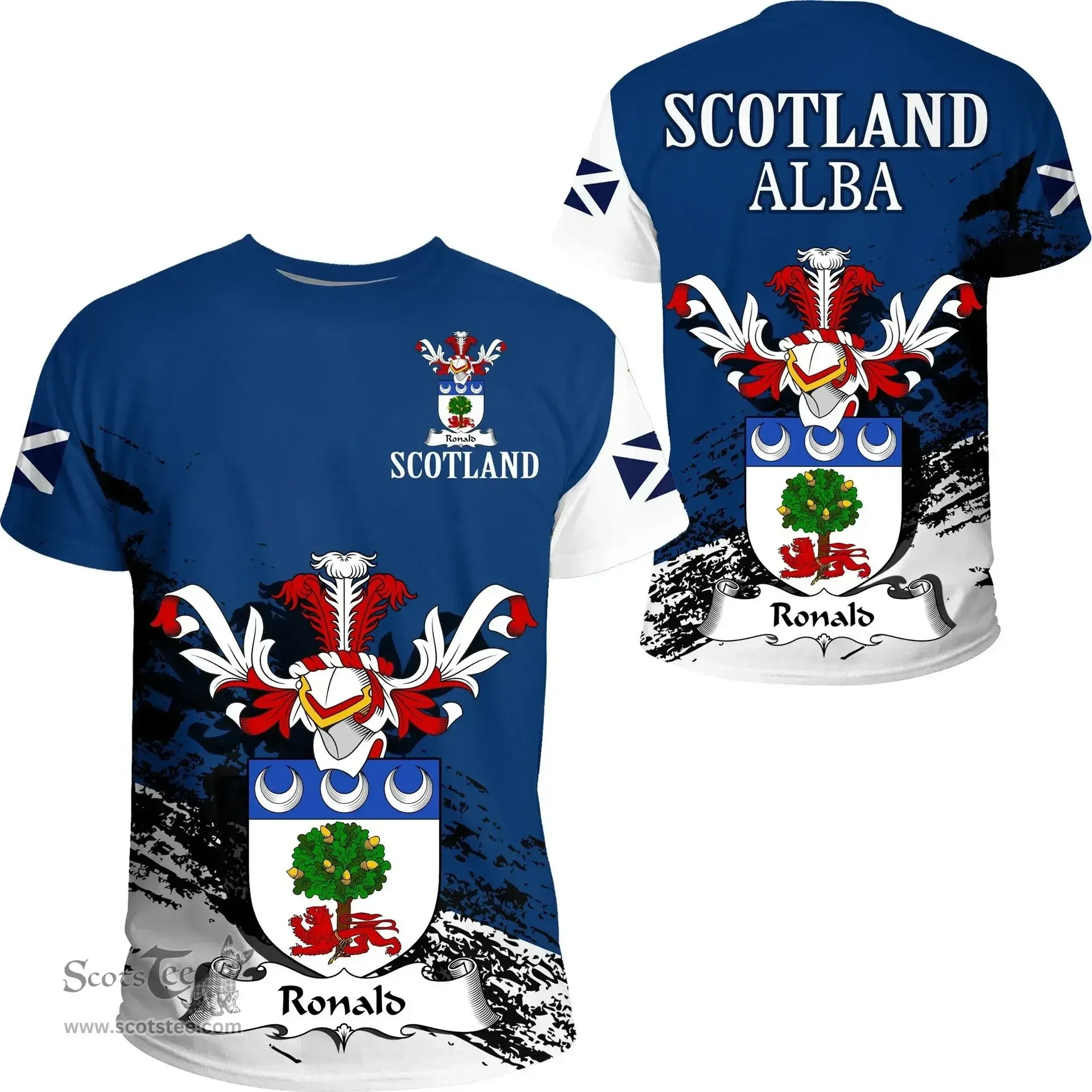 Scottish Ronald Clan Scottish Family Crest Scotland Alba Thistle T Shirt