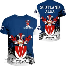 Scottish Wishart Clan Scottish Family Crest Scotland Alba Thistle T Shirt