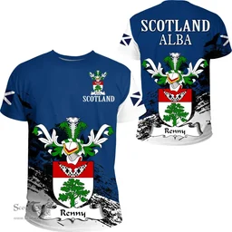 Scottish Renny or Rennie Clan Scottish Family Crest Scotland Alba Thistle T Shirt