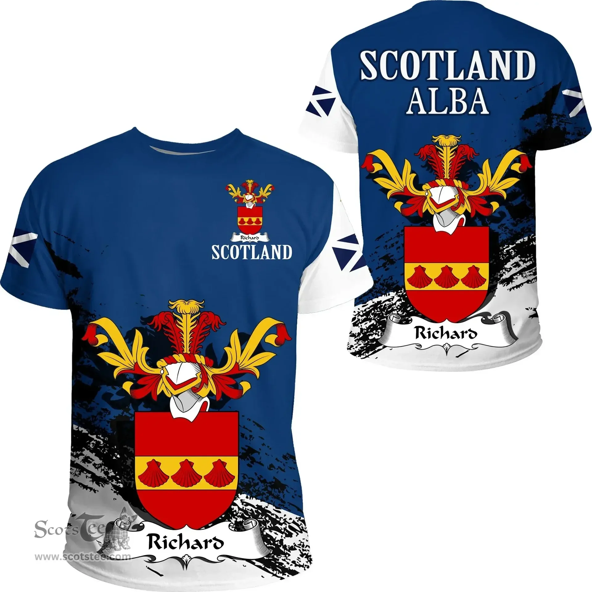 Scottish Richard Clan Scottish Family Crest Scotland Alba Thistle T Shirt