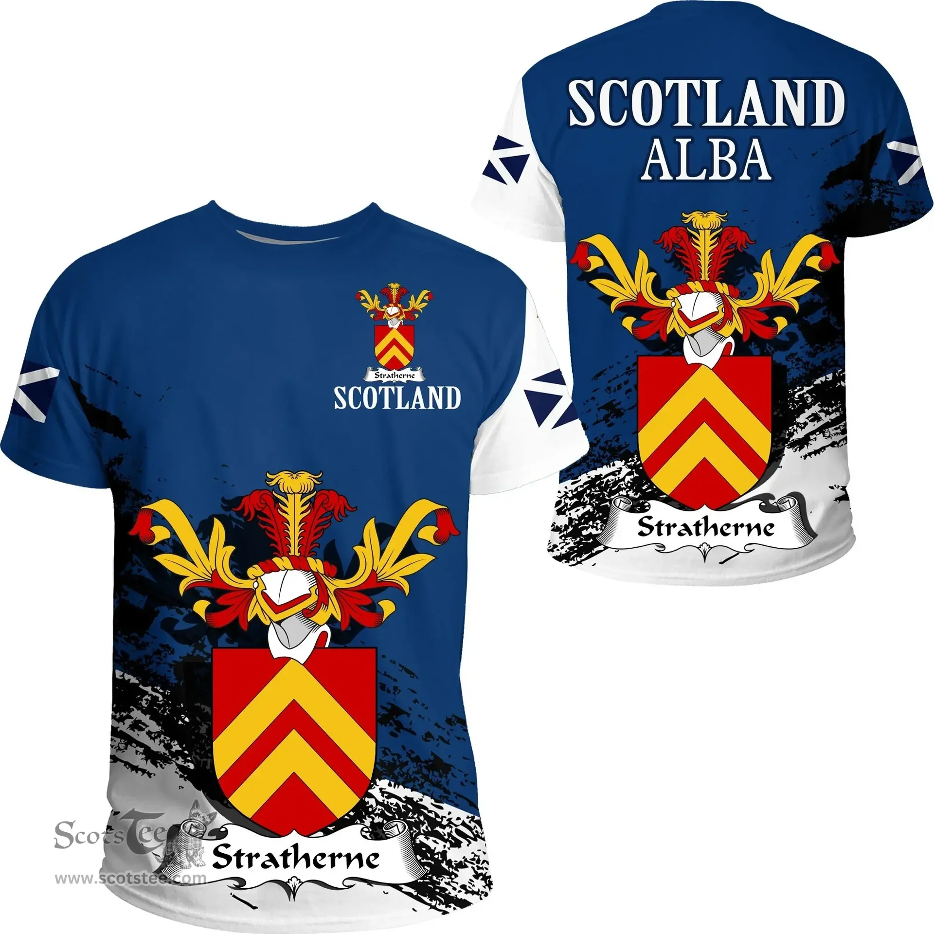 Scottish Stratherne Clan Scottish Family Crest Scotland Alba Thistle T Shirt