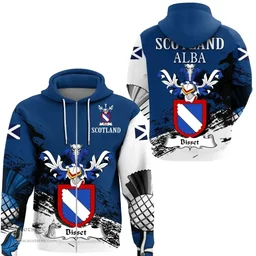 Scottish Bisset Clan Scottish Family Crest Scotland Alba Thistle Hoodie