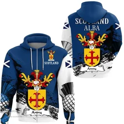 Scottish Anny Clan Scottish Family Crest Scotland Alba Thistle Hoodie
