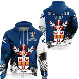 Scottish Blyth Clan Scottish Family Crest Scotland Alba Thistle Hoodie
