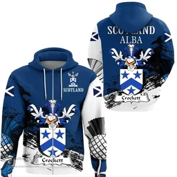 Scottish Crockett Clan Scottish Family Crest Scotland Alba Thistle Hoodie
