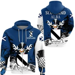 Scottish Danielston Clan Scottish Family Crest Scotland Alba Thistle Hoodie