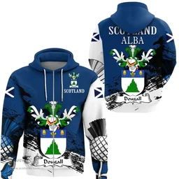 Scottish Dougall Clan Scottish Family Crest Scotland Alba Thistle Hoodie
