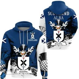 Scottish Gavine Clan Scottish Family Crest Scotland Alba Thistle Hoodie