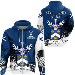 Scottish Crab Clan Scottish Family Crest Scotland Alba Thistle Hoodie