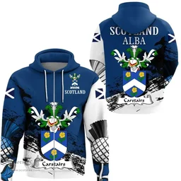 Scottish Carstairs Clan Scottish Family Crest Scotland Alba Thistle Hoodie