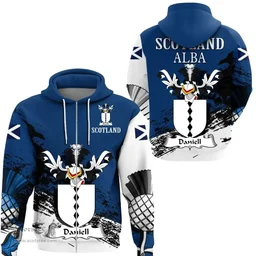 Scottish Daniell Clan Scottish Family Crest Scotland Alba Thistle Hoodie