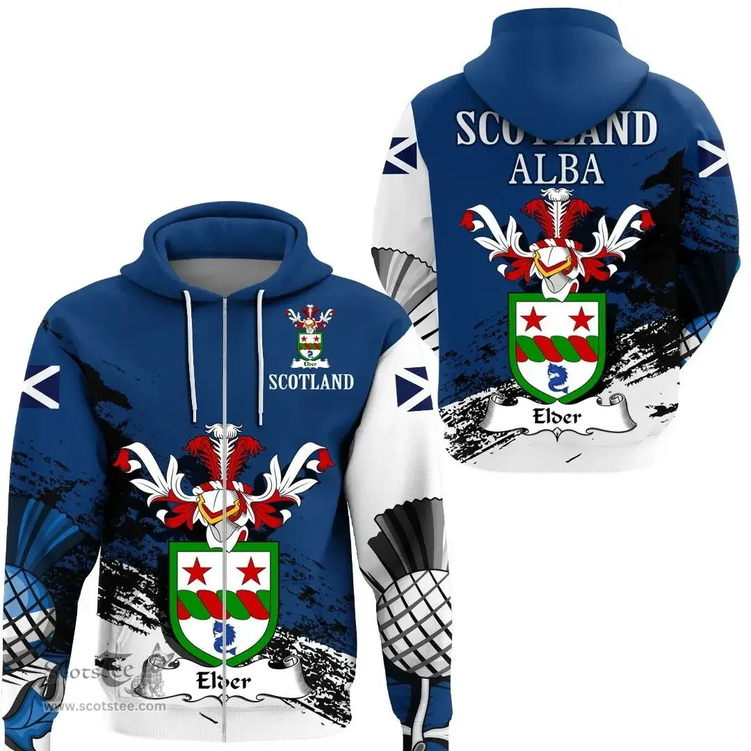 Scottish Elder Clan Scottish Family Crest Scotland Alba Thistle Hoodie