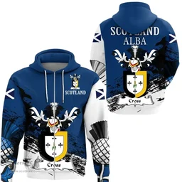 Scottish Cross Clan Scottish Family Crest Scotland Alba Thistle Hoodie
