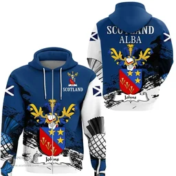 Scottish Johns Clan Scottish Family Crest Scotland Alba Thistle Hoodie