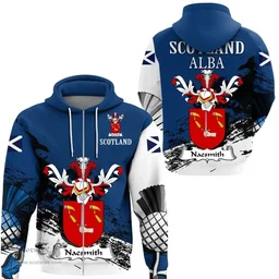 Scottish Naesmith Clan Scottish Family Crest Scotland Alba Thistle Hoodie