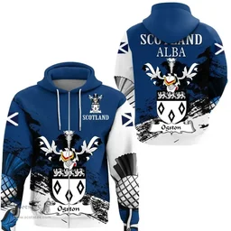 Scottish Ogston Clan Scottish Family Crest Scotland Alba Thistle Hoodie