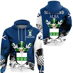 Scottish Leckie Clan Scottish Family Crest Scotland Alba Thistle Hoodie
