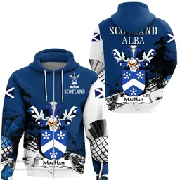 Scottish MacHan or MacHann Clan Scottish Family Crest Scotland Alba Thistle Hoodie