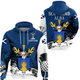 Scottish Hill Clan Scottish Family Crest Scotland Alba Thistle Hoodie