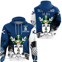 Scottish Harris Clan Scottish Family Crest Scotland Alba Thistle Hoodie