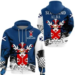 Scottish MacFarlane Clan Scottish Family Crest Scotland Alba Thistle Hoodie