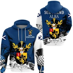 Scottish MacWhirter Clan Scottish Family Crest Scotland Alba Thistle Hoodie