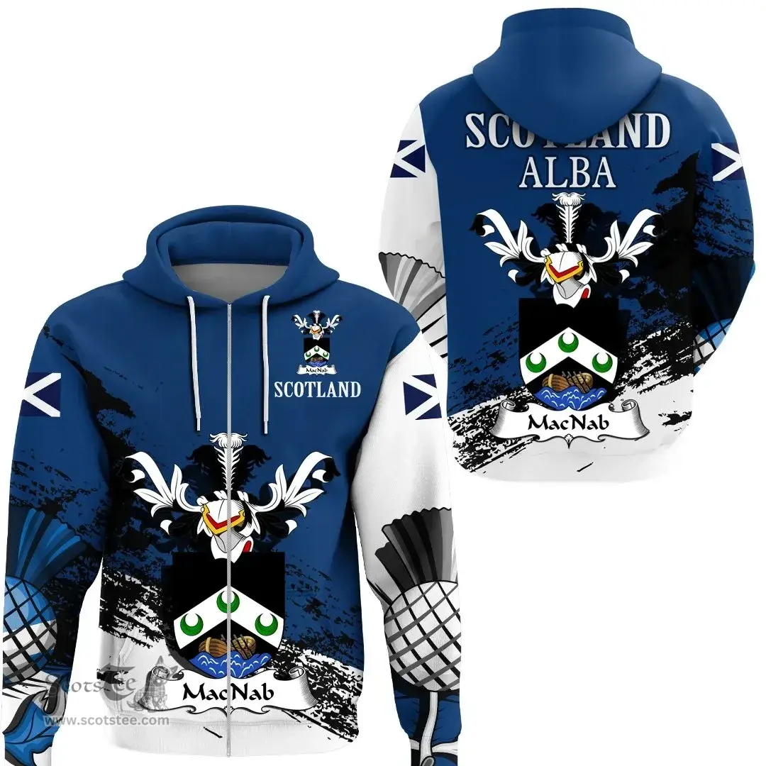 Scottish MacNab Clan Scottish Family Crest Scotland Alba Thistle Hoodie