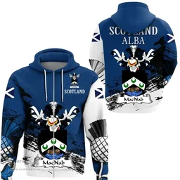 Scottish MacNab Clan Scottish Family Crest Scotland Alba Thistle Hoodie