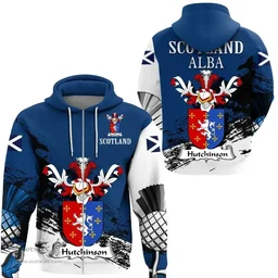 Scottish Hutchinson Clan Scottish Family Crest Scotland Alba Thistle Hoodie