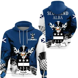 Scottish Leask Clan Scottish Family Crest Scotland Alba Thistle Hoodie
