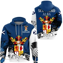 Scottish MacBean Clan Scottish Family Crest Scotland Alba Thistle Hoodie