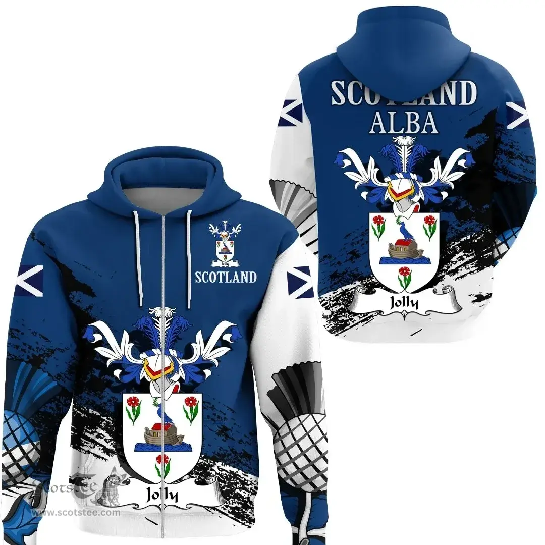Scottish Jolly Clan Scottish Family Crest Scotland Alba Thistle Hoodie