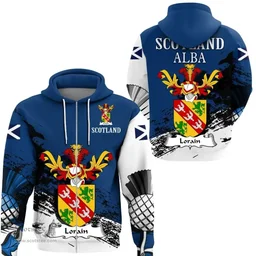 Scottish Lorain Clan Scottish Family Crest Scotland Alba Thistle Hoodie