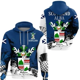Scottish Halcro Clan Scottish Family Crest Scotland Alba Thistle Hoodie