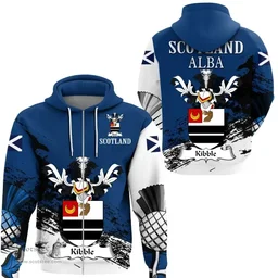 Scottish Kibble Clan Scottish Family Crest Scotland Alba Thistle Hoodie