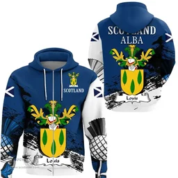 Scottish Louis Clan Scottish Family Crest Scotland Alba Thistle Hoodie