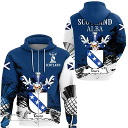 Scottish Tours Clan Scottish Family Crest Scotland Alba Thistle Hoodie