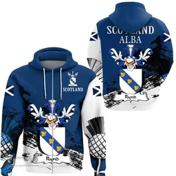 Scottish Rynd Clan Scottish Family Crest Scotland Alba Thistle Hoodie
