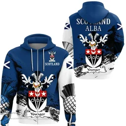 Scottish Younger Clan Scottish Family Crest Scotland Alba Thistle Hoodie