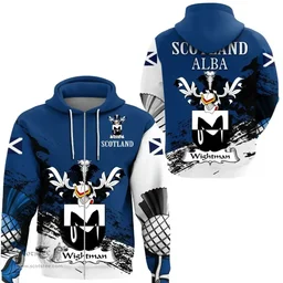 Scottish Wightman Clan Scottish Family Crest Scotland Alba Thistle Hoodie