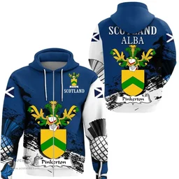 Scottish Pinkerton Clan Scottish Family Crest Scotland Alba Thistle Hoodie