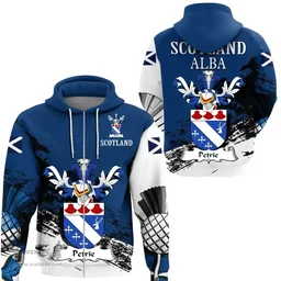 Scottish Petrie Clan Scottish Family Crest Scotland Alba Thistle Hoodie