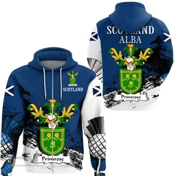 Scottish Primrose Clan Scottish Family Crest Scotland Alba Thistle Hoodie