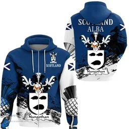 Scottish Nangothan Clan Scottish Family Crest Scotland Alba Thistle Hoodie