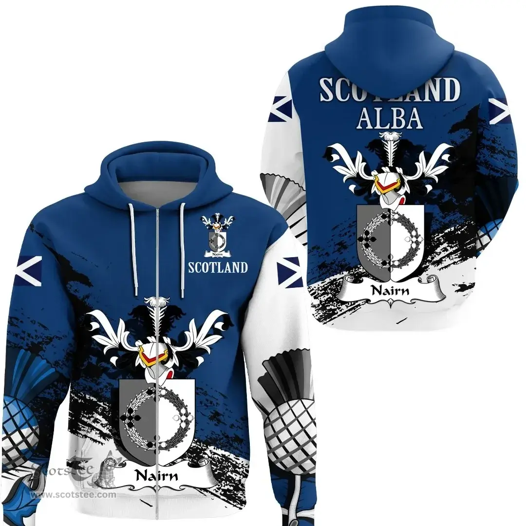 Scottish Nairn Clan Scottish Family Crest Scotland Alba Thistle Hoodie