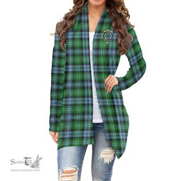 Scottish Arbuthnot Ancient Clan Tartan Crest Womens Cardigan Long Sleeve